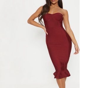 Burgundy Midi Dress